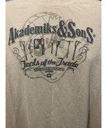 VINTAGE Akademiks &amp; Sons Shirt Men 3X Brown  Spell Out &#39;Tools of the Trade&#39; - £23.76 GBP