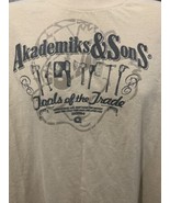VINTAGE Akademiks &amp; Sons Shirt Men 3X Brown  Spell Out &#39;Tools of the Trade&#39; - $42.58 CAD