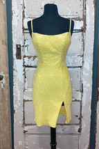 Short Tight Yellow Homecoming Dress,Crystal Beaded Semi Formal Dresses - $168.00