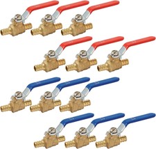 Sungator 12 Pack Pex Valves 1/2 Inch, Pex Ball Valve Brass Full, Cupc Ce... - $49.03