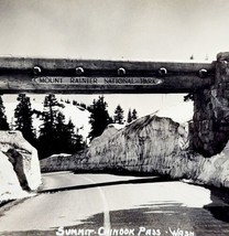 RPPC Mt Rainier National Park Washington 1920s Chinook Pass Bridge Ellis... - $29.99