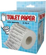 Crap Jokes Novelty 3-Ply Toilet Paper with Hilarious Bathroom Septic Saf... - $7.43