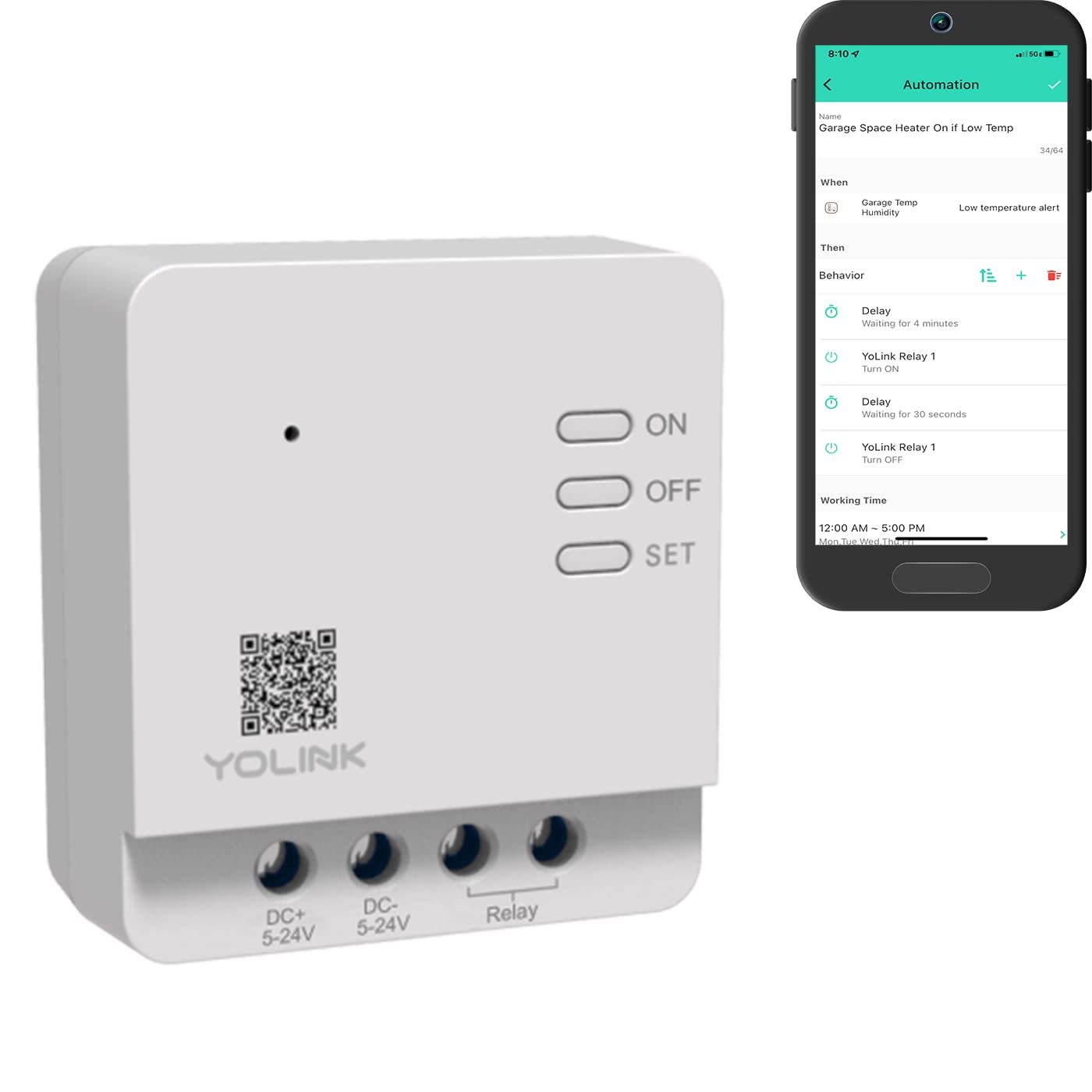 YoLink Relay, YoLink 1/4 Mile Super Long Range Smart Relay Compatible with - $36.99