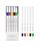 UNI EMOTT FINE 0.4 FINELINER PENS 5 COUNT TOTAL NEW - $11.14 CAD