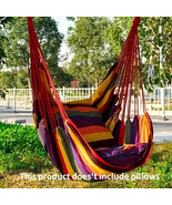 1pc Outdoor Hammock Chair, Canvas Leisure Swing Hanging Chair, Without Pillow An - $38.80