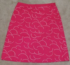 Boden Pink Skirt White Polka Dots 100% Cotton Lined US Size 6R - £11.96 GBP