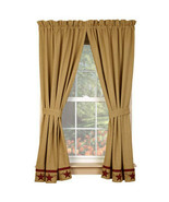 Country  burlap Star Window Curtains with tie backs - SALE - £37.74 GBP