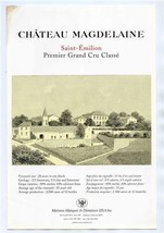 Chateau Magdelaine St Emilion France Brochure and Chicago Wine Dinner Menu 2003 - £17.02 GBP