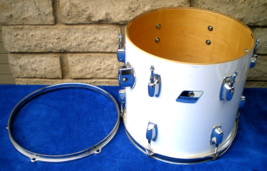LUDWIG ROCKERS Vtg USA White 12&quot; x 11&quot; Maple 4-Ply MOUNTED TOM For Your ... - $215.99