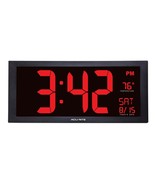 Big Digital Clock Wall Mount Large Red Number LED Display Date Visually ... - £65.22 GBP