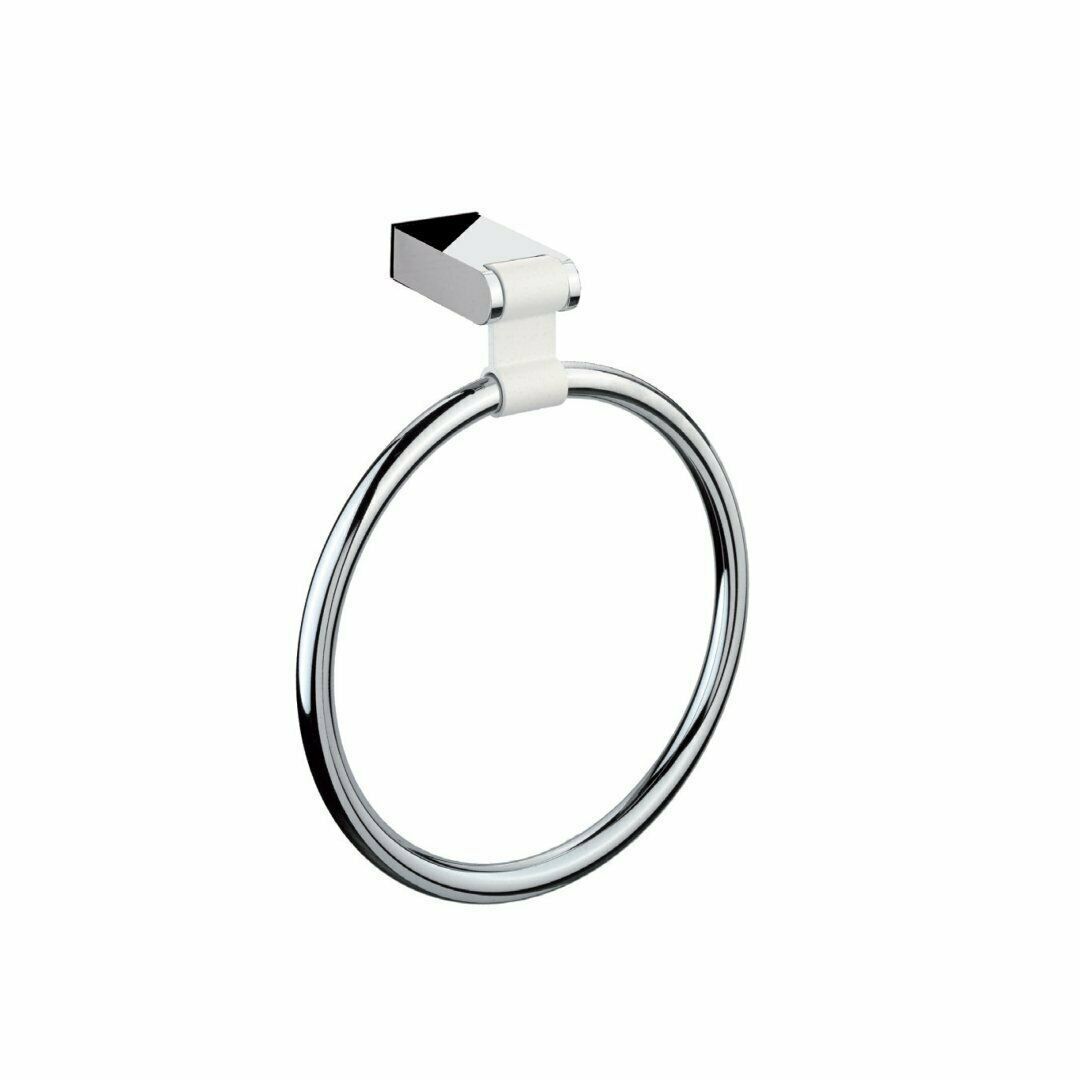 Primary image for Iris small towel ring. Polished chrome-white