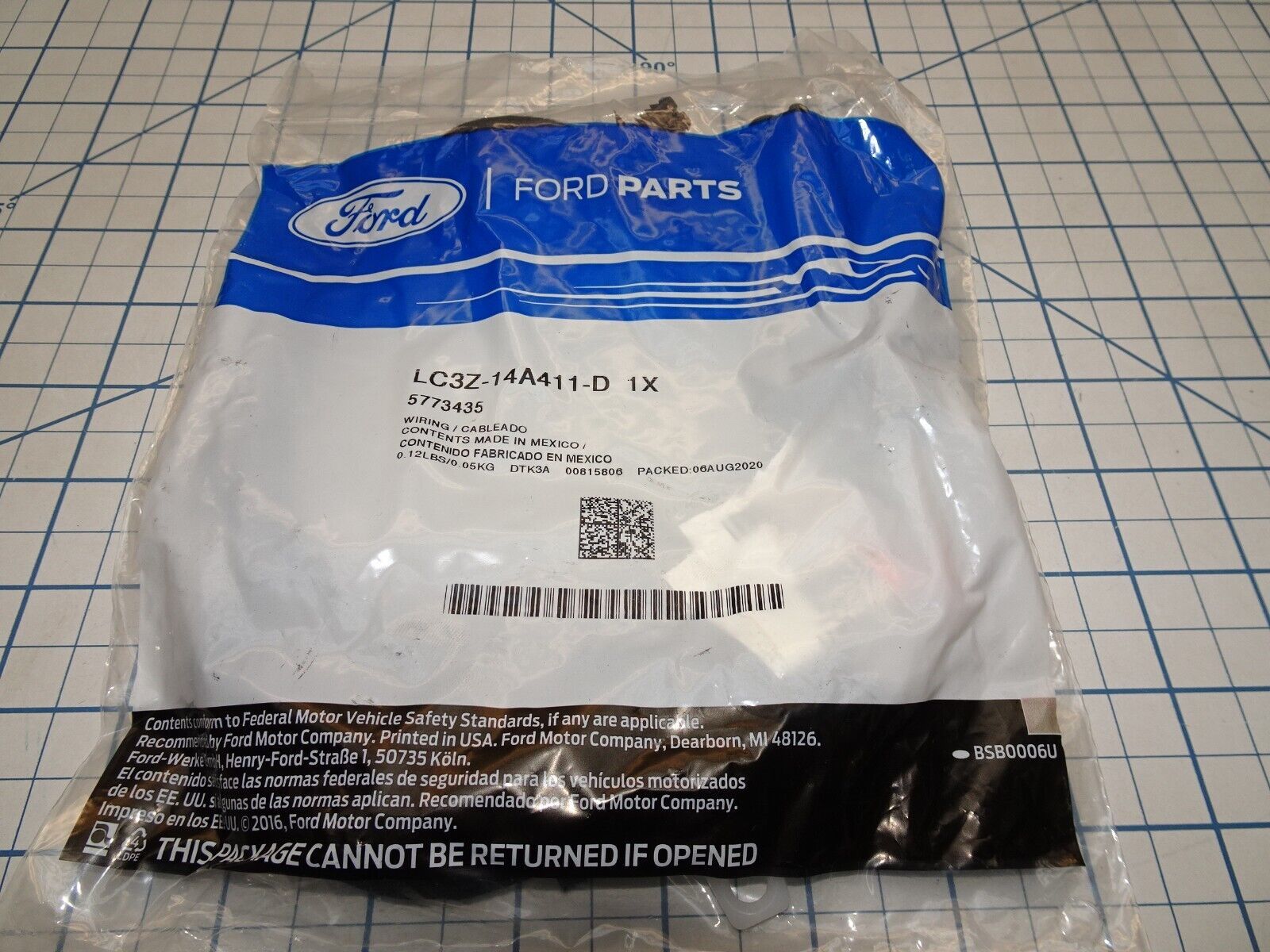 Ford LC3Z-14A411-D Wiring Harness Pigtail Connector Factory Sealed OEM NOS - $19.33
