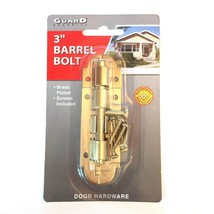 3&quot; Barrel Bolt Brass Plated Screws Included Guard Security Door Hardware - $7.69