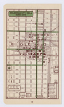 1951 Original Vintage Map Of Oklahoma City Oklahoma Downtown Business Center - £17.58 GBP