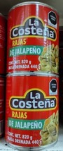 4X La Costena Jalapenos En Rajas / Sliced Jalapenos - 4 Big Cans 820g (29oz) Ea. - $36.76