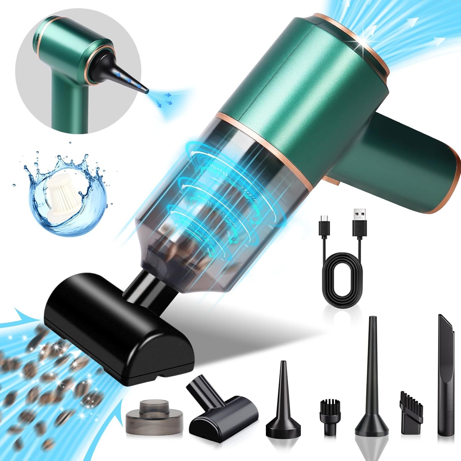 Car Vacuum Portable Cordless Car Vacuum Cleaner High Power Cordless Hand Held Va