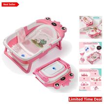 Travel-Friendly Baby Bath Tub, Collapsible Design with Safe Temperature ... - $87.07