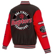  NBA 2019 Finals Champion Toronto Raptors JH Design Poly Twill Jacket Black Red  - $149.99