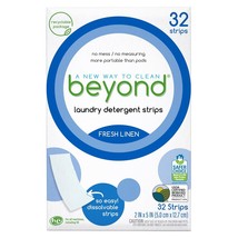 Beyond Laundry Detergent Strips [32 strips] - Fresh Linen - Eco-friendly, Hypoal - £12.73 GBP