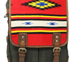 Western Handwoven Saddle Blanket Rug Green Canvas Carry-On Travel Bag 18... - £125.59 GBP