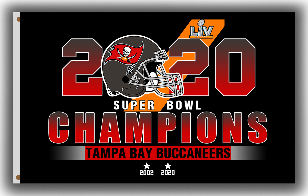 Primary image for Tampa Bay Buccaneers Football Team Flag 90x150cm 3x5ft Bowl 2020 Winners banner