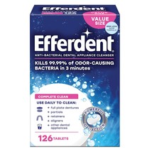Efferdent Retainer Cleaning Tablets Denture Cleanser Tablets for Dental  - $366.63 MXN