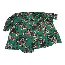 Torrid Harper Blouse Top Women&#39;s 5 Multicolor Floral Polyester Roll Tab ... - £23.20 GBP