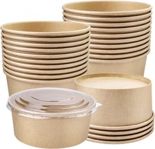 37 Oz. Disposable Take-Out Bowls With Clear Lids, 25 Pack, And Other Uses. - £29.09 GBP