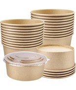 37 Oz. Disposable Take-Out Bowls With Clear Lids, 25 Pack, And Other Uses. - £29.05 GBP