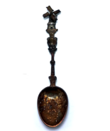 Antique Silver Souvenir Spoon - Netherlands Moving Windmill &amp; Ornate Bowl - $932.02 MXN
