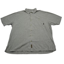 Timberland Shirt Mens Large Blue Tan Outdoor Workwear Weathergear Button Up - $19.68