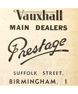 1954 Prestage Vauxhall Car Dealer Birmingham Advertisement Automobilia E... - $28.01 CAD