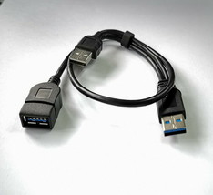 45cm 1.5FT USB 3.0 SuperSpeed Male A to Female A Extension Cable - $125.89 MXN