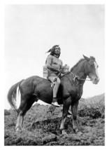Nez Perce Native American Warrior On Horseback By Edward S. Curtis 5X7 Photo - £6.76 GBP