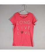 Circo Girl&#39;s Large 10/12, Pink Shirt, Long Live Love, Graphic Design Tshirt - £3.98 GBP