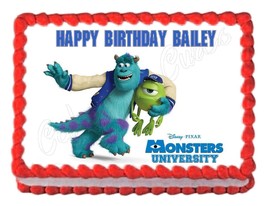 Monsters Inc. Monsters University edible Cake decoration party cake topper - £8.11 GBP