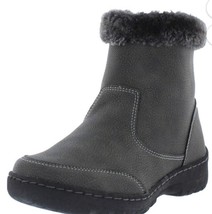 KHOMBU Boots Woman&#39;s 7 Outdoor Gray Faux fur Water-repellent Winter Snow... - £40.60 GBP