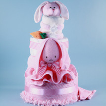 Ricki Rabbit Deluxe Diaper Cake Baby Gift - £147.83 GBP