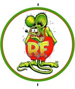 Rat Fink Figure 14" Round Laser Cut Metal Sign - $49.95