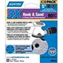 Norton 3X 5 &amp; 8 Hole Universal Vacuum Abrasive Fiber Disc, Fiber Backing... - $7.99