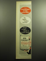 1958 Coronet VSQ Brandy Ad - art by Paul Rand - The lighter, brighter brandy! - £14.53 GBP