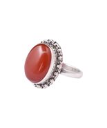 Bague en argent sterling 925 pierre précieuse cornaline or rose / plaqué... - $73.16+