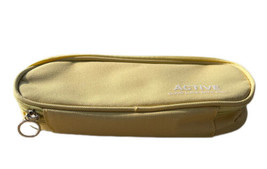 Active Yellow Pencil Case Dual Compartment Novelty Cool Graphic School Supplies - £12.84 GBP