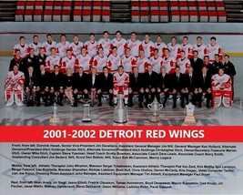 DETROIT RED WINGS 2001-02 8X10 PHOTO HOCKEY NHL STANLEY CUP CHAMPS PICTURE - £3.88 GBP