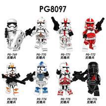 8pcs/Set Star Wars Clone Wars Shadow Deviss Fives Trooper Minifigures Toys - £13.55 GBP