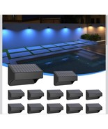 Solar Fence Lights Waterproof IP65 Multicolor 12 Pack Very Bright RGBW N... - $64.34