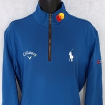 Polo Golf Ralph Lauren Pullover Large Blue 1/4 Zip Callaway NWT Water Repellent - $54.95