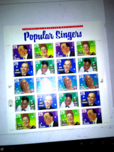 US Stamps /Postage/ Sheet Sct #2853a Popular Singers  MNH F-VF OG  FV $5.80 - £5.74 GBP