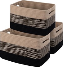 Woven Storage Baskets, Toy Baskets Made Of Cotton Rope, Oiahomy Storage Baskets, - £35.82 GBP