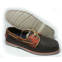 Sperry Top-Sider Men Size 8.5 Boat Shoes Leeward Dk Brown/Tan/Orange Nib - £73.98 GBP